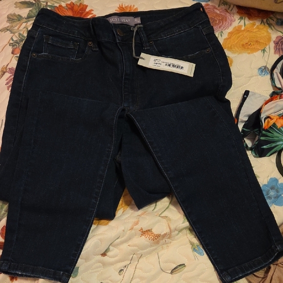 Justus Usa Blue High Rise Skinny Denim Jeans NWT Sz 30 10 - Picture 1 of 1